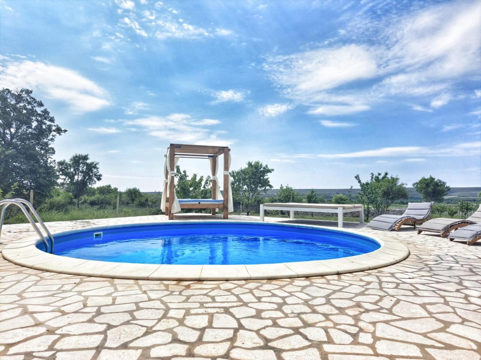 Villa Stone Pearl With Heated Swimming Pool Sveti Filip i Jakov Eksteriør bilde